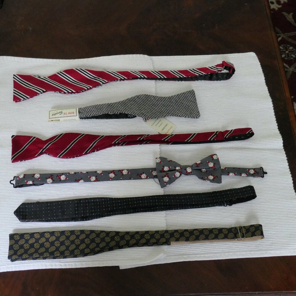 Bundle of Bow Ties #2  6 Bow Ties Variety of Brands Good Preowned & 1 NWT